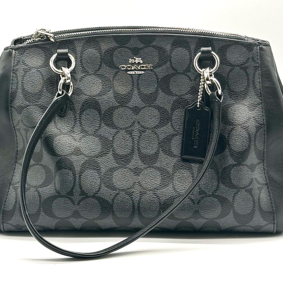 Coach Signature Christie Carryall, F58291, Black and Grey, Excellent condition - Picture 12 of 14